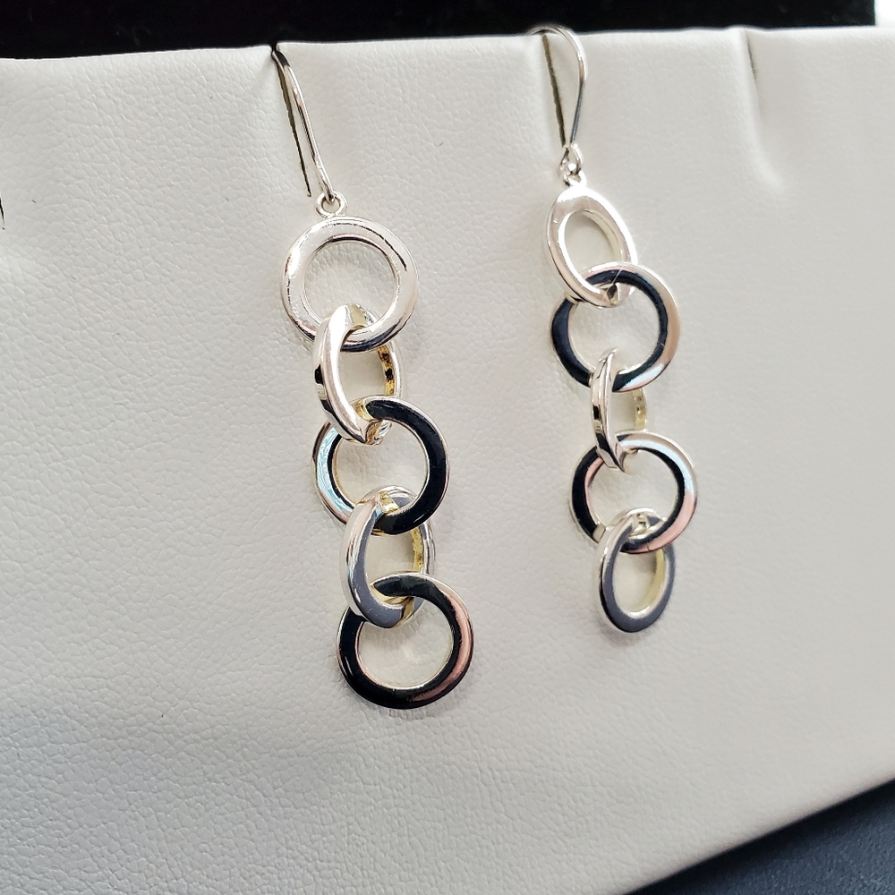 Sterling Interlocking Circles Earrings by C^A